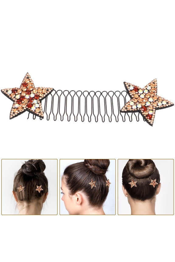 Yellow Hair Clip Pin Star Shape Hair Finishing Fixer for Special Occasions