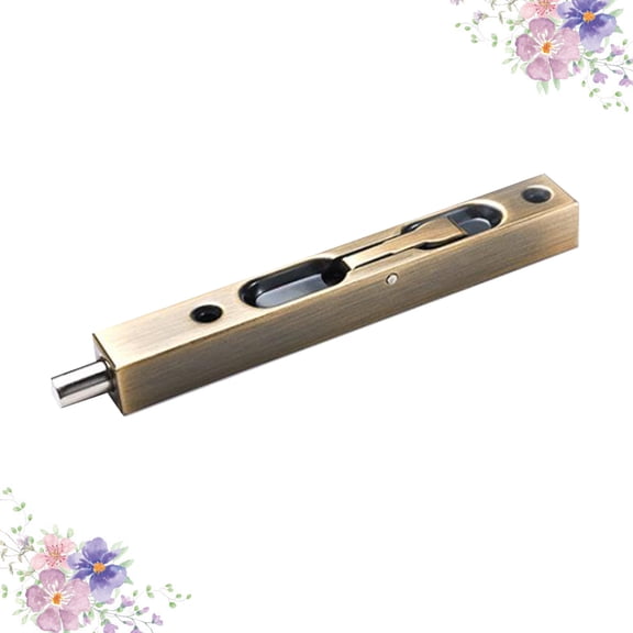 GAXIRE Zinic Alloy Door Latch Double Door Invisible Bolt Double Door Opening Square Latch Home Security Lock (Bronze)