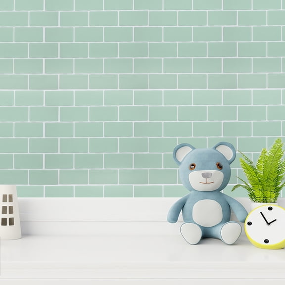 GAXIRE Peel and Stick Kitchen Wall Backsplash Tiles in Light Green with 3D Gel Design for Modern Decor