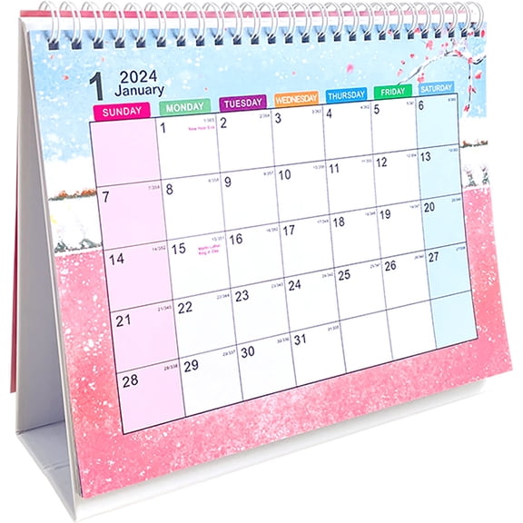 GAXIRE Minimalist Desk Calendar with Paper Organizer Set for Office and Home Desk Planning