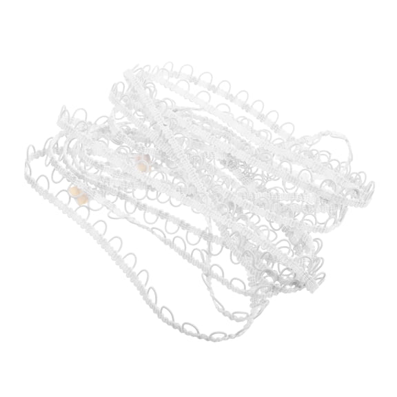 GAXIRE White Wave Shape Elastic Lace Trim Ribbon for Crafts and Sewing Projects, 1 Set Elastic Lace Material