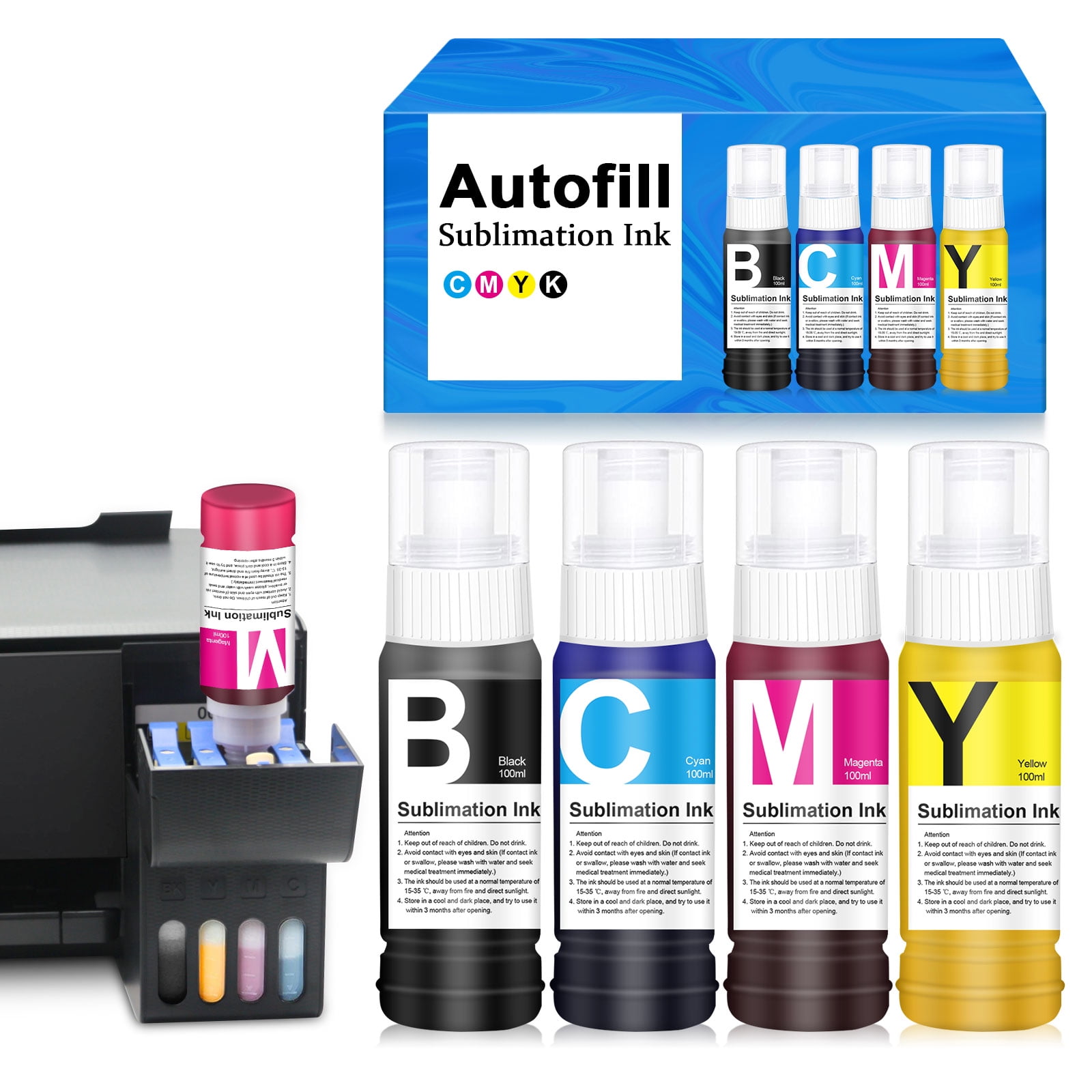 GAYIGA Compatible 502 (Not for Sublimation) Ink Refill Bottles for ...