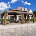 thumbnail image 1 of GAZEBETER 12' x 24' Hardtop Gazebo, Aluminum Frame with Dual-Layer Galvanized Steel Roof, 1 of 7