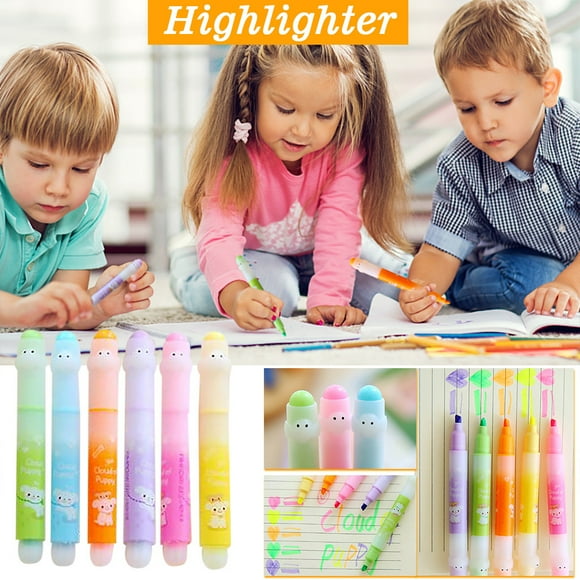 GAZHEK Clear View Highlighter Sticks Floral Watercolor Pen Color Pen Water Pen 10 Colors A Box Set-5ml Pocket Highlighters Office Products; Liquid Highlighters(Multicolor, Plastic)