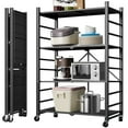 thumbnail image 1 of Camkey Foldable 4-Tier Metal Storage Shelves, 1 of 9