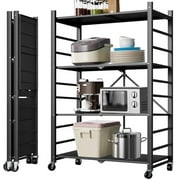 Camkey Foldable 4-Tier Metal Storage Shelves