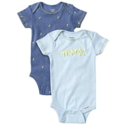 Gerber Baby Boy Short Sleeve Cotton Onesies, 2-Pack, Sizes Newborn - 12 Months