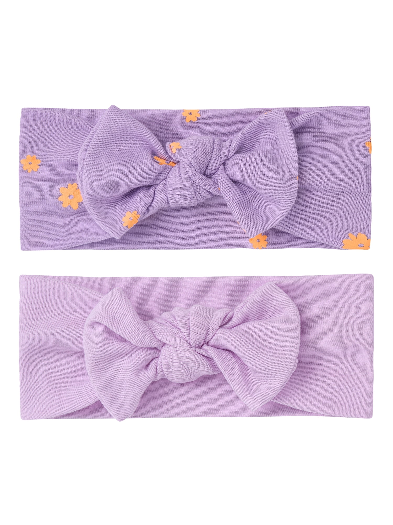 Gerber Baby Girl Cotton Headbands , 2-Pack, One Size