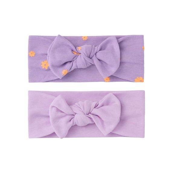 Gerber Baby Girl Cotton Headbands , 2-Pack, One Size