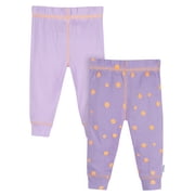 Gerber Baby Girl Cotton Pants, 2-Packs, Sizes Newborn - 12 Months