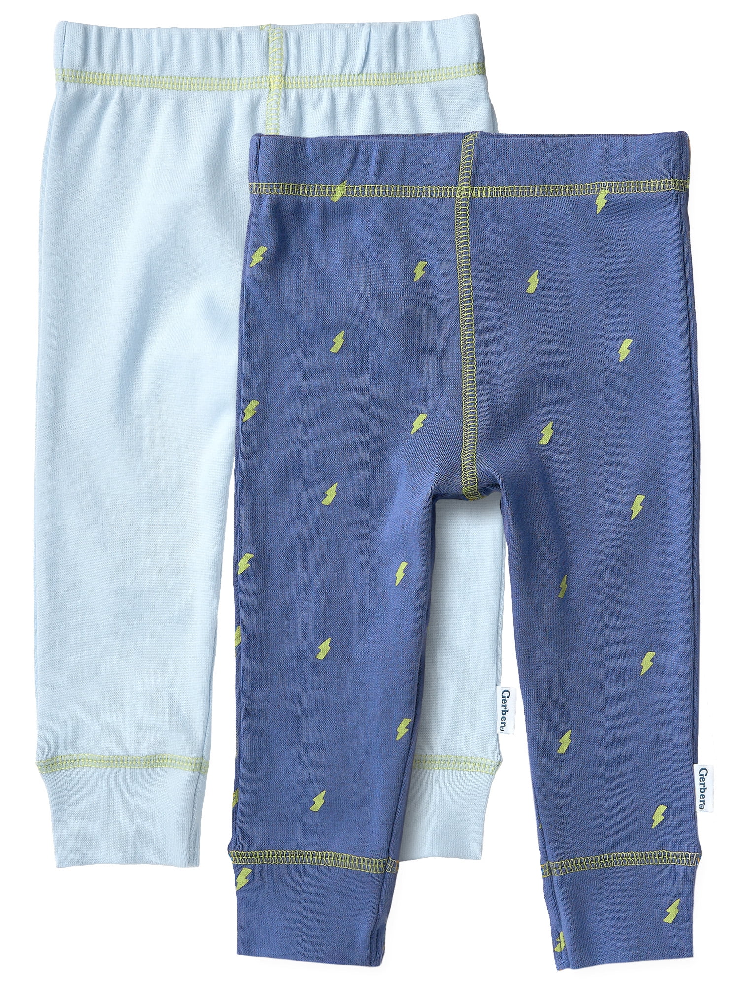 Gerber Baby Boy Cotton Pants, 2-Packs, Sizes Newborn - 12 Months