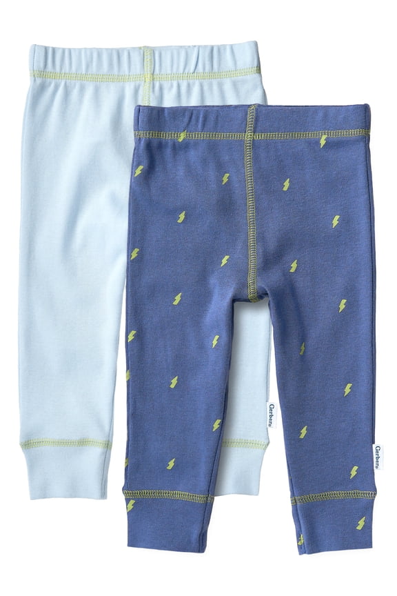 Baby Boy Cotton Pants, 2-Packs, Sizes Newborn - 12 Months