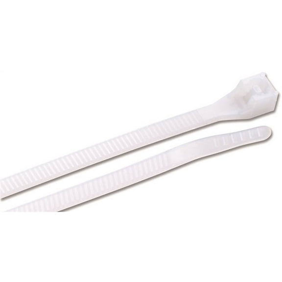 GB 46-415 Cable Tie, Double-Lock Locking, 6/6 Nylon, Natural