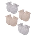 thumbnail image 1 of Gerber Baby Boy or Girl Neutral Adjustable Cotton Mittens, 4-Pack, 0/6 Months, 1 of 5