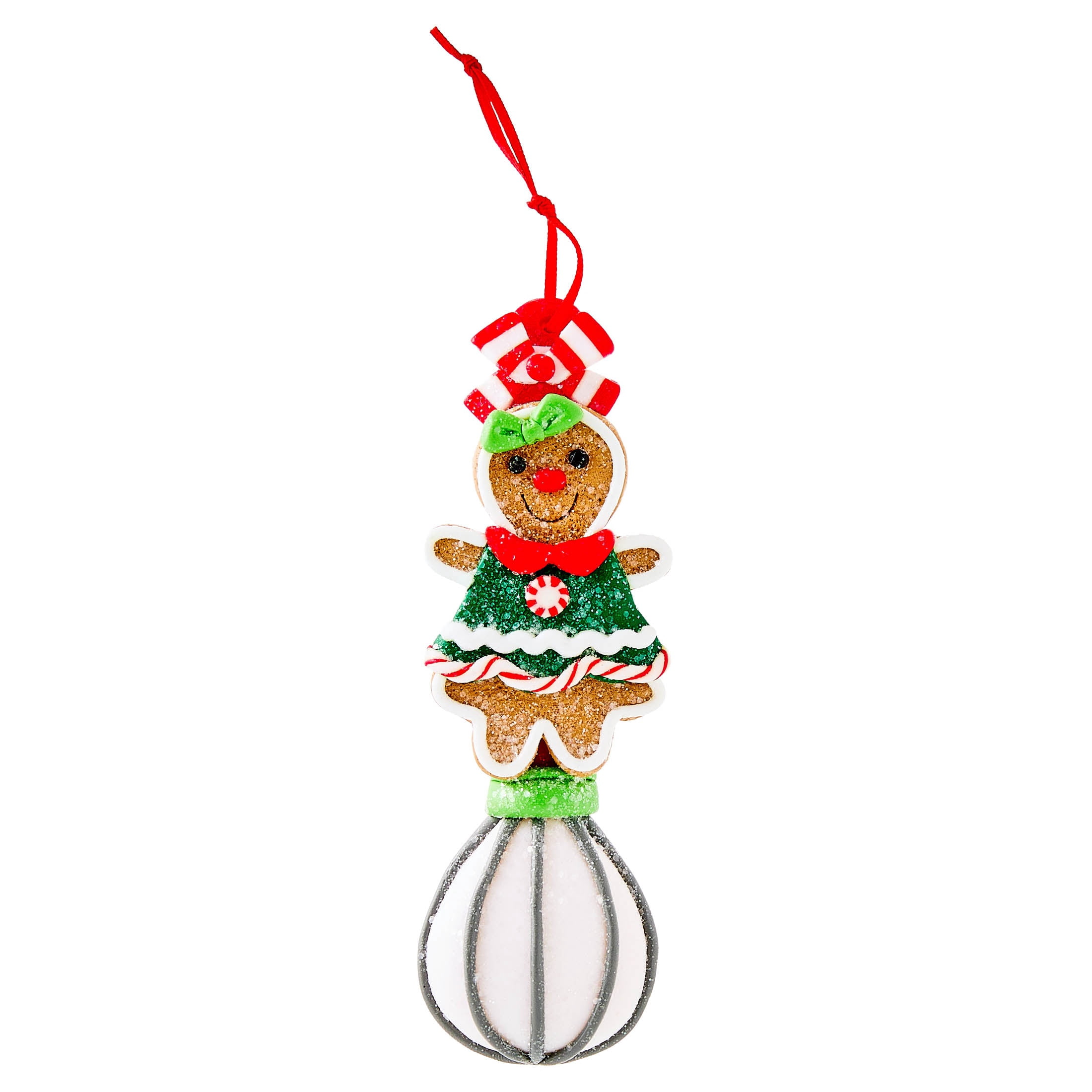 Multicolor Clay Dough Gingerbread Whisk Christmas Ornament, 5.5", by Holiday Time
