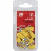 GB Electrical Gardner Bender Vinyl-Insulated Barrel Ring Terminal - Pack of 6 Bulk Value Case
