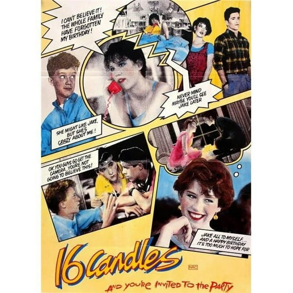GB Eye Sixteen Candles - 80s Cult Movie Poster Print, 24 x 36