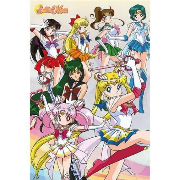 GB Eye XPE160333 Sailor Moon Sailor Team, Japanese Manga Poster Print, 24 x 36