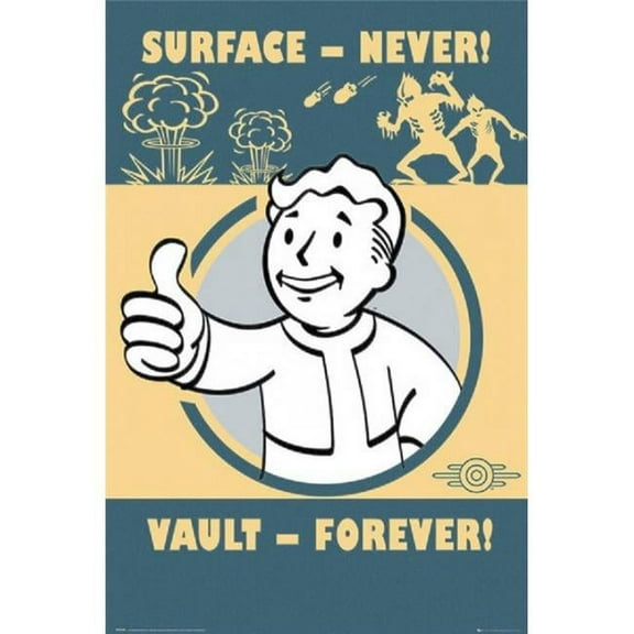 GB Eye XPE160456 Fallout 4 Surface Never Vault Forever Poster Print, 24 x 36