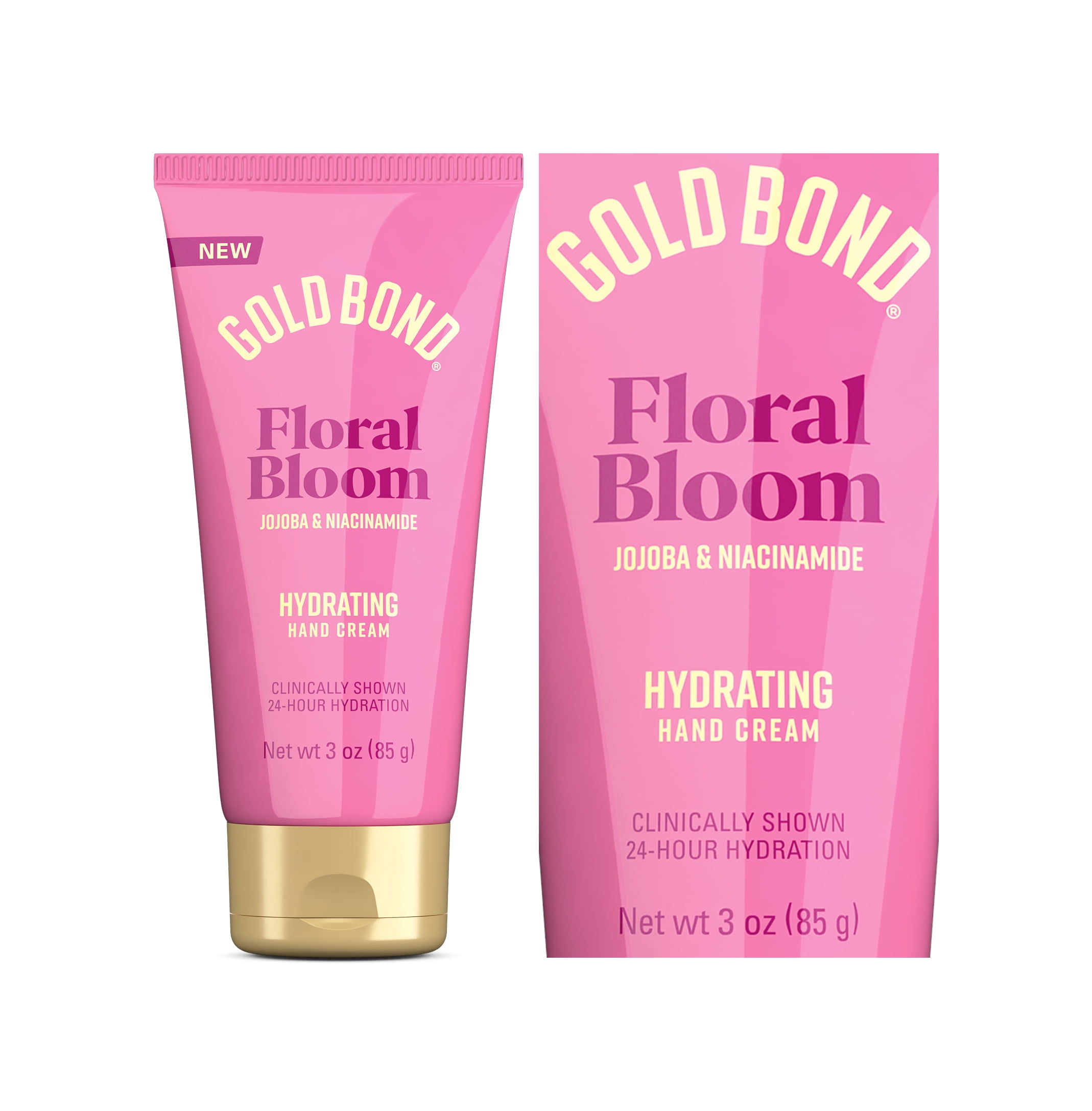 Gold Bond Floral Bloom Hydrating Hand Cream, Lightweight Everyday Hand Cream with Jojoba to Hydrate Skin and Niacinamide to Help Restore Skin’s Moisture Barrier, Fresh Floral Bloom Scent, 3 oz