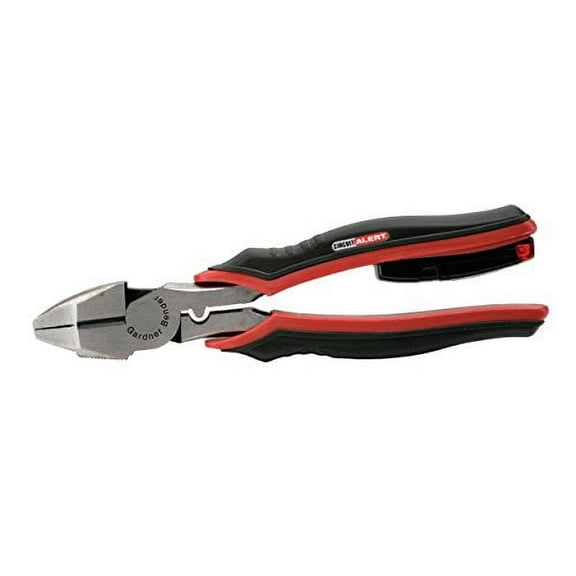 Gardner Bender GPT-90 Lineman's Plier, 9 in OAL, 1-1/8 in Jaw Opening, Red Handle, Comfort-Grip Handle, 1-1/4 in W Jaw