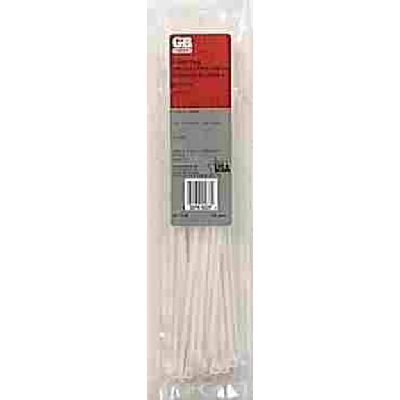 GB Electrical 8 Inch Releasable Cable Ties - Nylon - 25 Count, Natural
