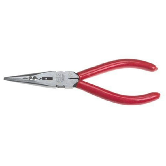 GB Electrical Long Nose Pliers GS-385 - With Cutter and Crimper - Multicolor