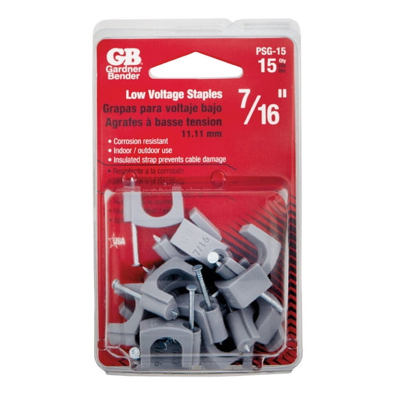 Gardner Bender 7/16 In. Polyethylene Gray UV Resistant Coaxial Staple (15-Count)