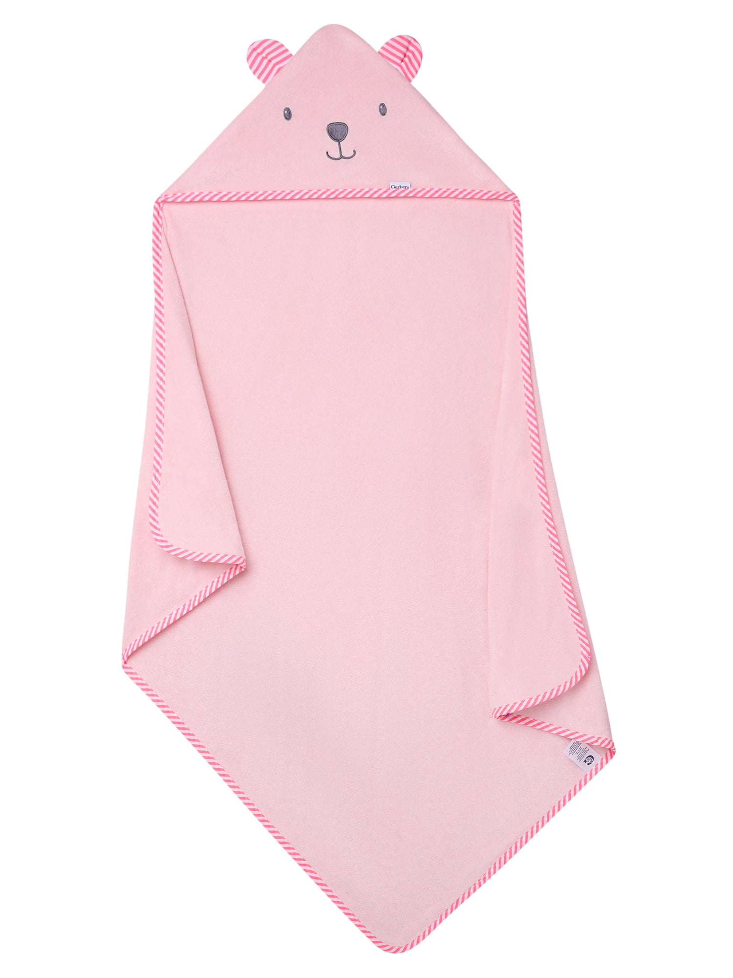 Gerber Baby Girl Pink Absorbent Hooded Towel, One Size