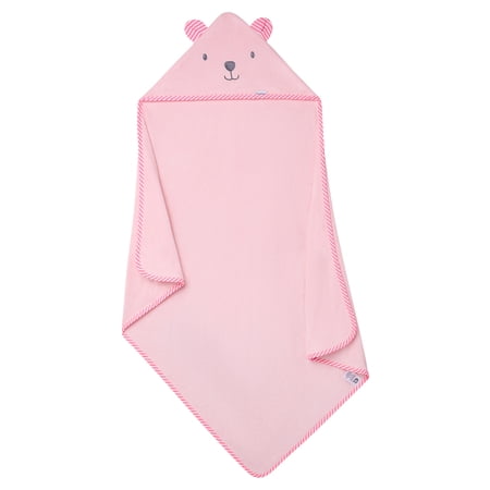 Gerber Baby Girl Pink Absorbent Hooded Towel, One Size