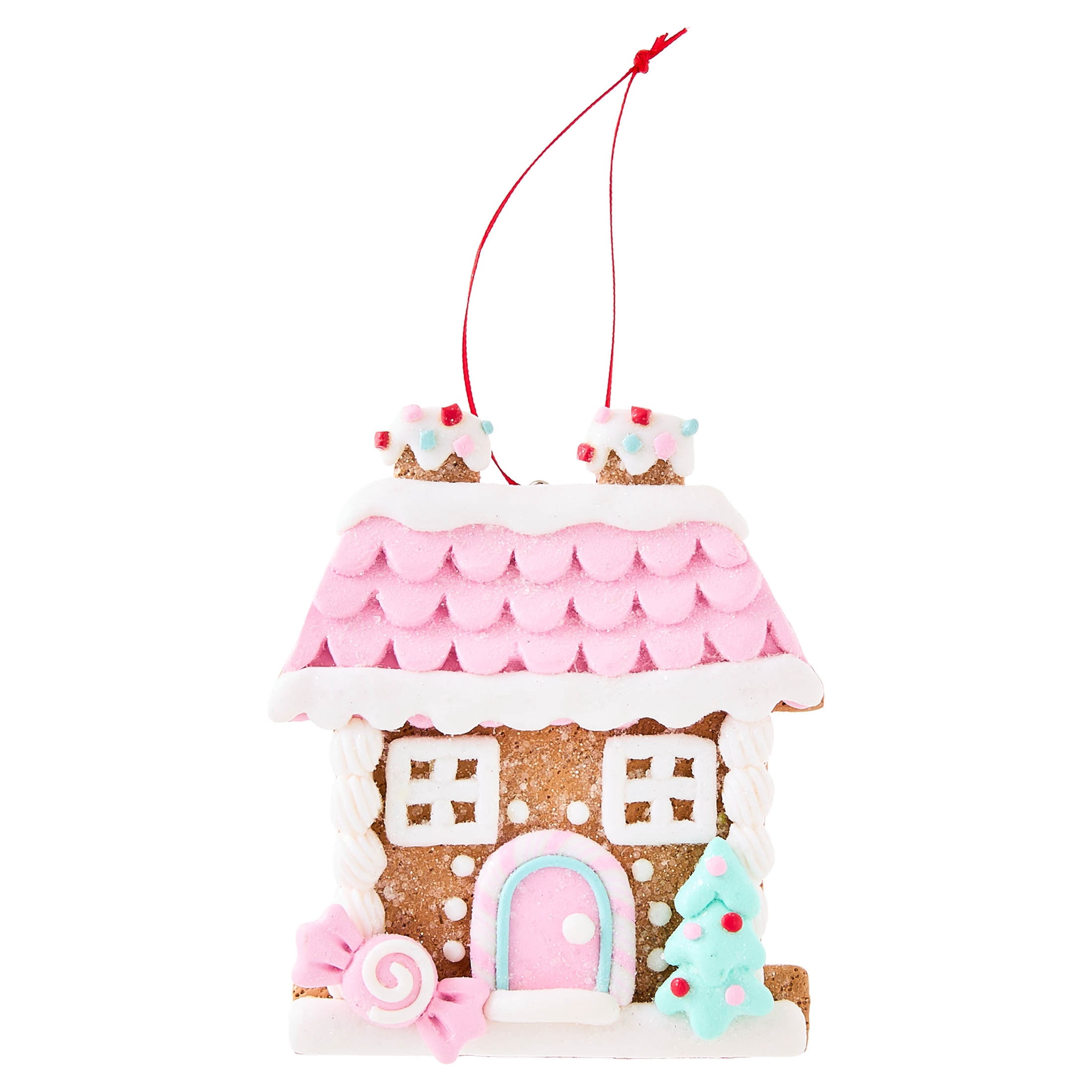 Multicolor Clay Dough Gingerbread House Christmas Ornament, 4", by Holiday Time