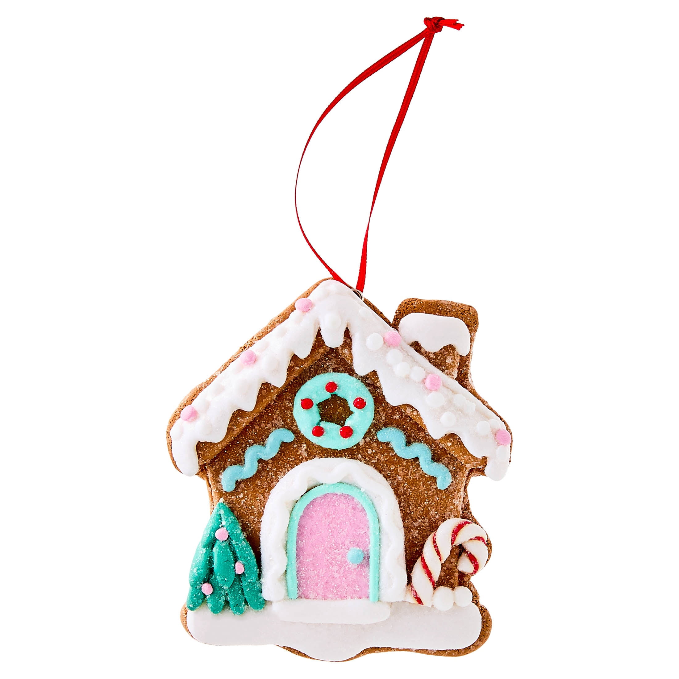 Multicolor Clay Dough Gingerbread House Christmas Ornament, 3.8", by Holiday Time