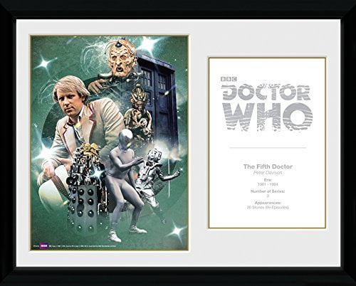 No Author GB eye Ltd, 5th Doctor Peter Davison, Framed Print, 30 x 40 cm, Wood, Assorted