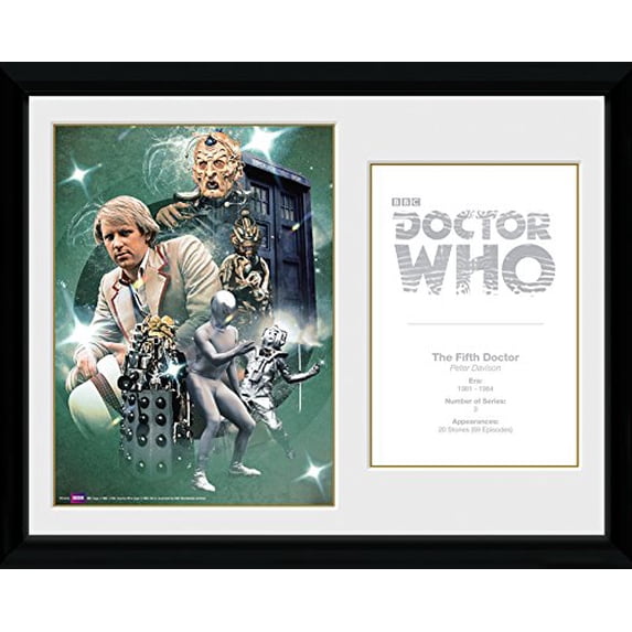 No Author GB eye Ltd, 5th Doctor Peter Davison, Framed Print, 30 x 40 cm, Wood, Assorted