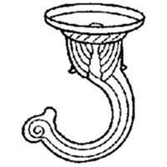 GB0083L Ceiling Hook, Polished Brass