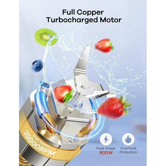 GB06 Personal Blender with 3 Cups - Grey