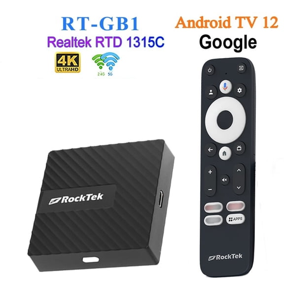 GB1 Android 12.0 TV Stick Certificate ATV Quad Core Realtek RTD 1315C WiFi 2.4G/5.8Ghz BT5.0 4K Bluetooth Voice Control Smart Home Player