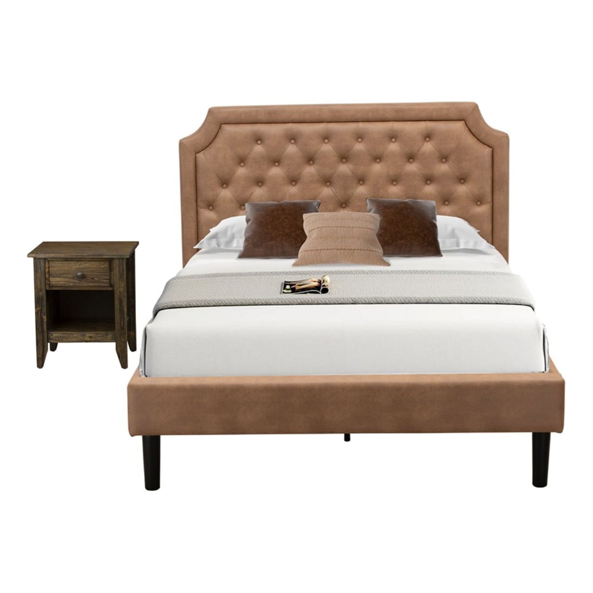 East West Furniture GB28F1GA07 2Piece Granbury Full Size Bed Set with