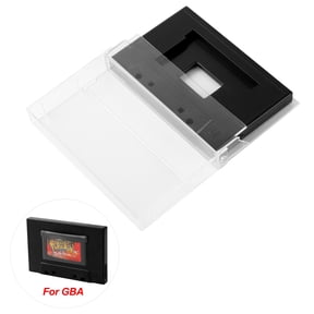 GBA Game Cartridge Case Compatible with Nintendo Game Boy Advance Cartridges, Transparent Outer Shell with Black Inner Tray, Protective Storage for Single Game Card