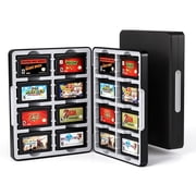 GBA Game Case for GameBoy Advance/SP, Black | Holds 16 Game Cartridges, Hard Shell with Magnetic Closure, Portable Travel Storage Organizer Box, For GBA Gamers Collectors