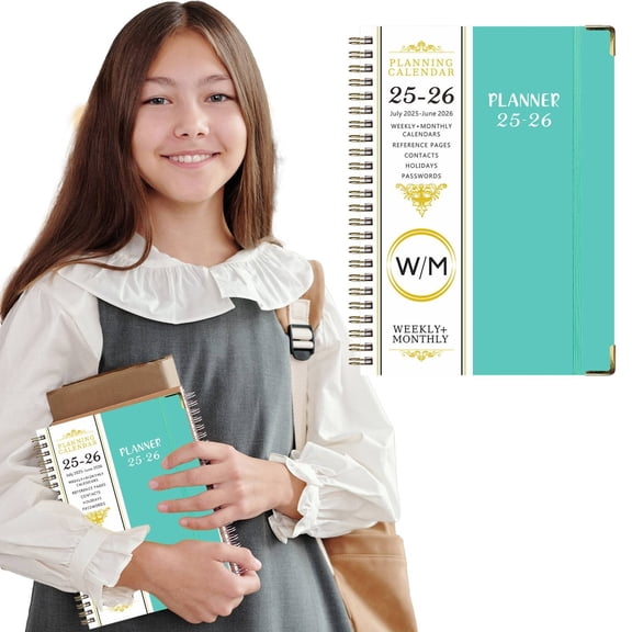 GBAYXJ 2025.7 To 2026.6 Planner Weekly Monthly Planner FromFrom July 2025 To 2026 Daily And Monthly Planner Notebook(Color:Mint Green)