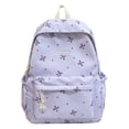 thumbnail image 1 of Bow Backpack With Cute Bowknot Design, Lightweight Nylon Daypack For Travel And Daily Casual Wear, Trendy Aesthetic Rucksack (B), 1 of 5
