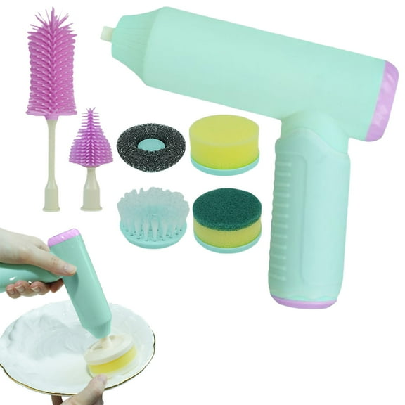 Cordless Cleaning Brush Rechargeable Bathtub Scrubber | Handheld Cup Washing Brush Automatic For Home Kitchen Pots Living Room Shower Bathroom Commercial Window Electric Things