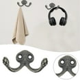 thumbnail image 1 of Retro Coat Hook H|Double Fork Coat And Hat Hook Wall Mounted Antique Brass Wall Hook Practical Rural Hook Suitable For Jackets Scarves Bags Towels Keys Hats Cups Hats, 1 of 4