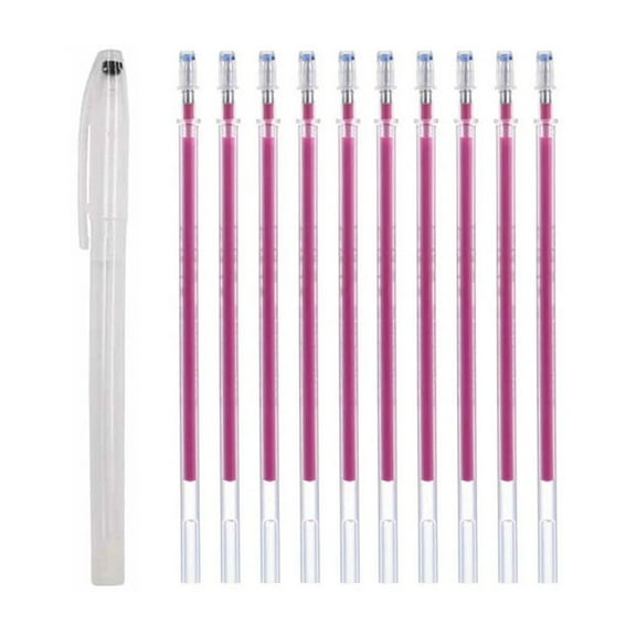 GBAYXJ Heat Erasable Pens For Fabric 4 Colors Heat Erasable Fabric Marking Pens For Sewing Quilting Embroidery Dressmaking 1ml Pencil Curler (Red)