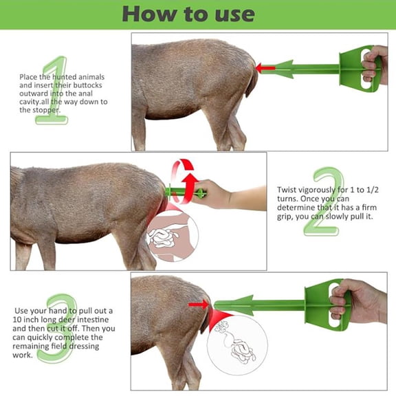 GBAYXJ Hunting Accessories Deer Large Animals Domestic Animals Anal Cleaning. Butt Game Dressing Tool For Deer Large Animal Anus Cleaning Hunting Tool