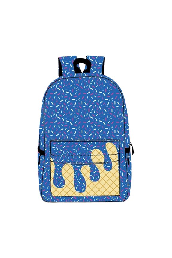 Ice Drip Backpack Shoulder Bag With Side Pockets Cute Large Capacity Fashion Daypack For Sch+ool College And Travel Lightweight And Water Resistant