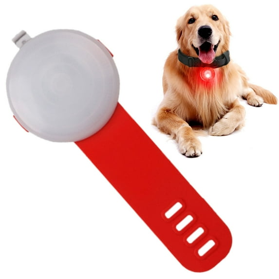 GBAYXJ LED Dog Collar Light LED Dog Tag Light For Dog Collar Clip On Dog Lights For Night Walking & Camping Fixed Clip (Red)