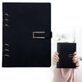 thumbnail image 1 of GBAYXJ Leather A5 Notebook 6 Ring A5 PU Leather Refillable Notebook With Paper Navy(Size:1pc), 1 of 9