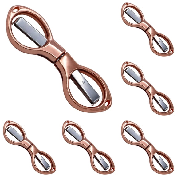GBAYXJ Lightweight Eight Character Folding Scissors Rose Gold 6